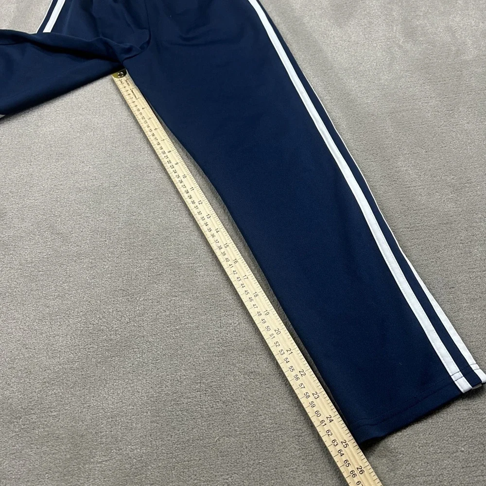 Adidas Kids Track Pants Size M 10/12 Navy Blue 3-Stripe Athletic Joggers
